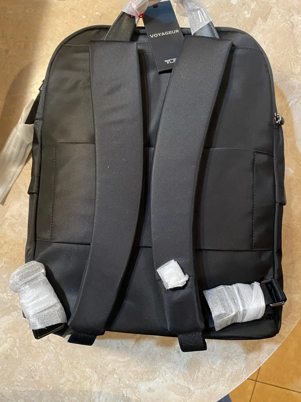 Tumi Black Men's Backpack with Front Zip Pocket